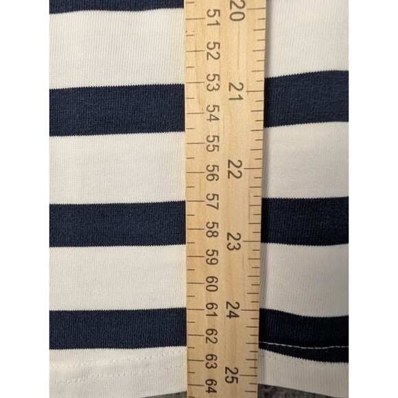 LL Bean Split Neck Shirt Stripe 3/4 Sleeve Size M Reg Nautical Beachy Preppy - Picture 5 of 11